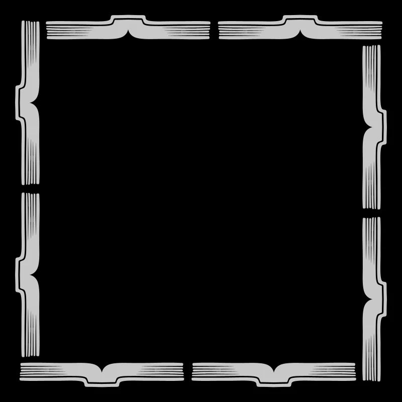 Books Square Frame Border