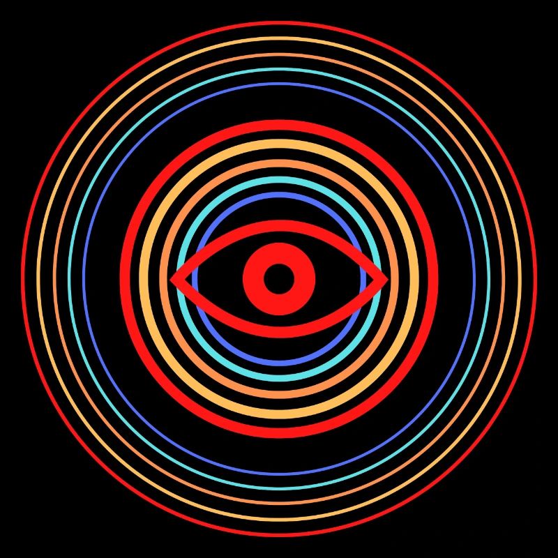 Œil Rouge dans Cercles