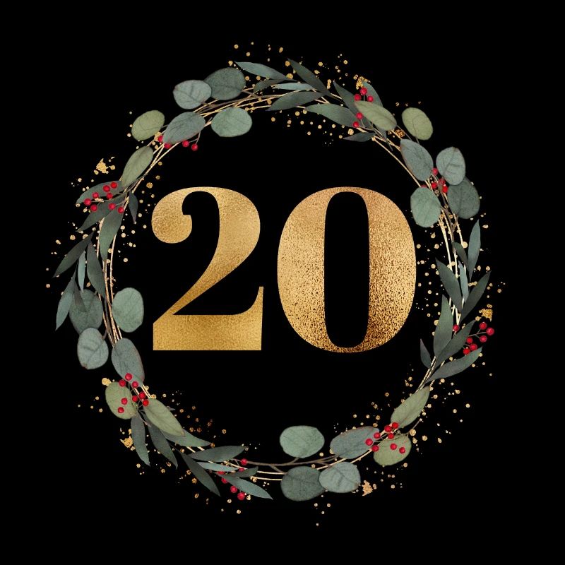 20 Number wreath