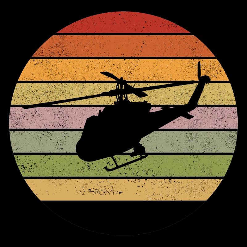 Helicopter Retro Helicopter Pilot