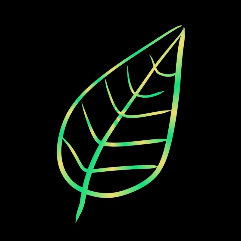 Symbole de feuille nature vert