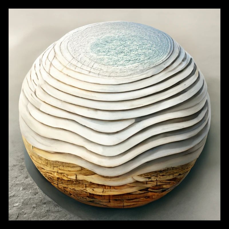 Sphere abstract architecture background, white rou