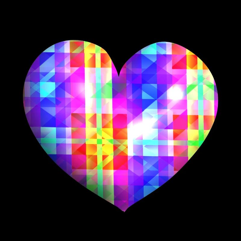 Herz Bunt Symbol Form Liebe