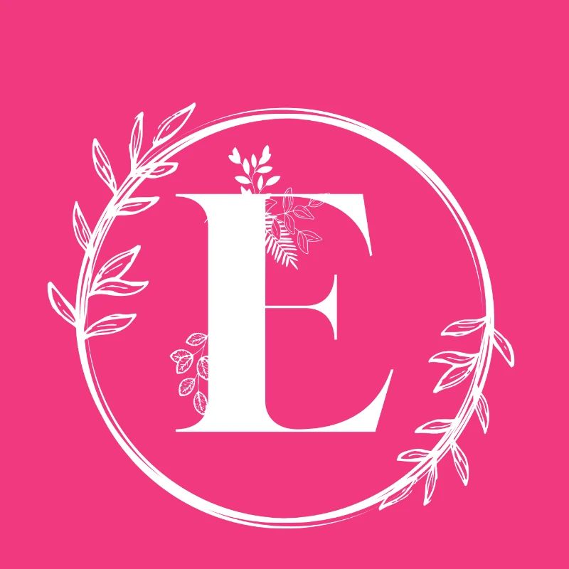 Lettre E Florale