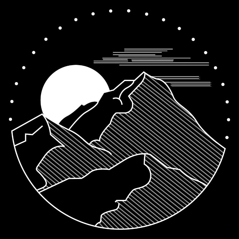 Geometric shape line mountains