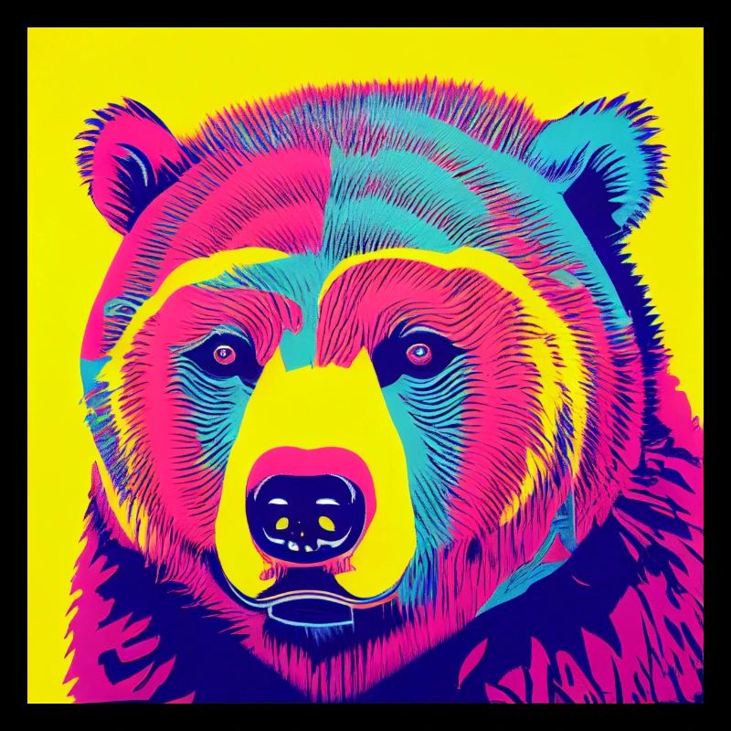 Colourful grizzly