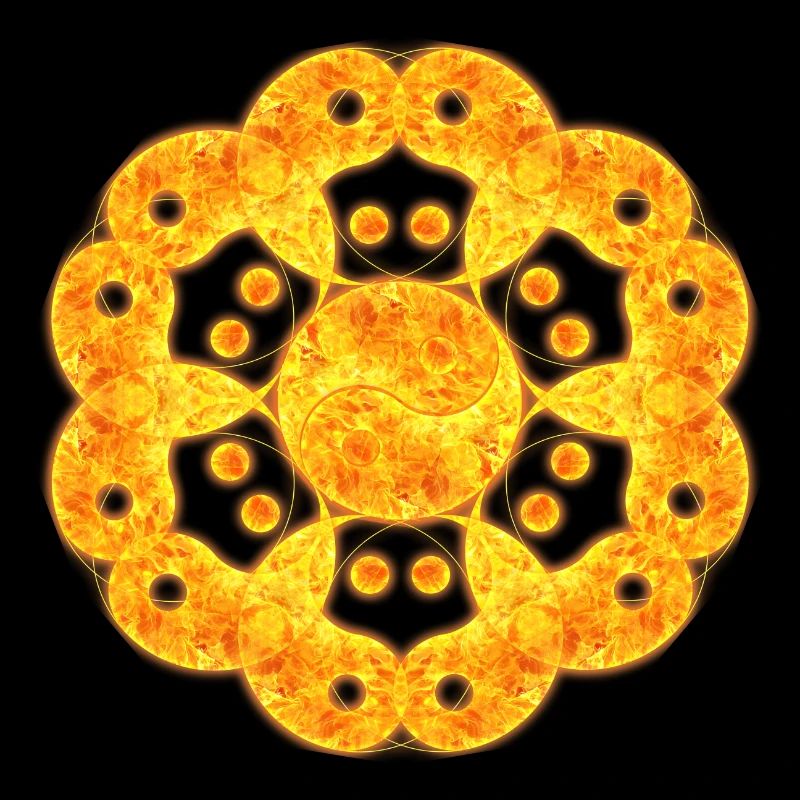 Fire Mandala born from Yin & Yang