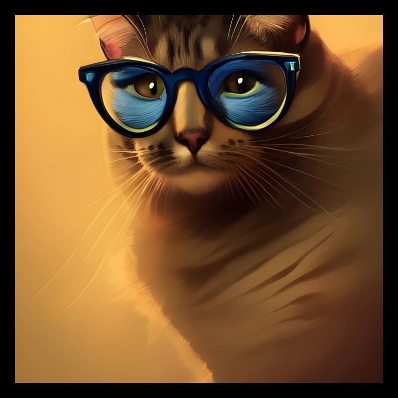 Cat with glasses