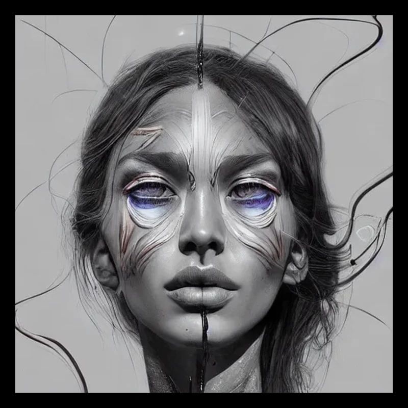 Frau Art Work Selfie