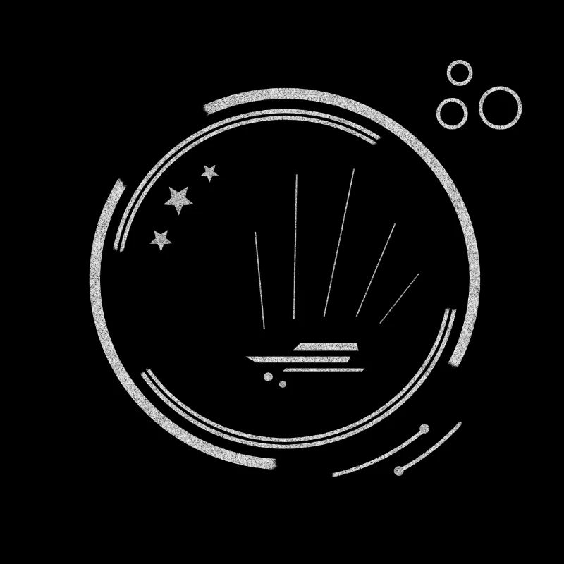 Abstraktes Design Schiff in der Nacht