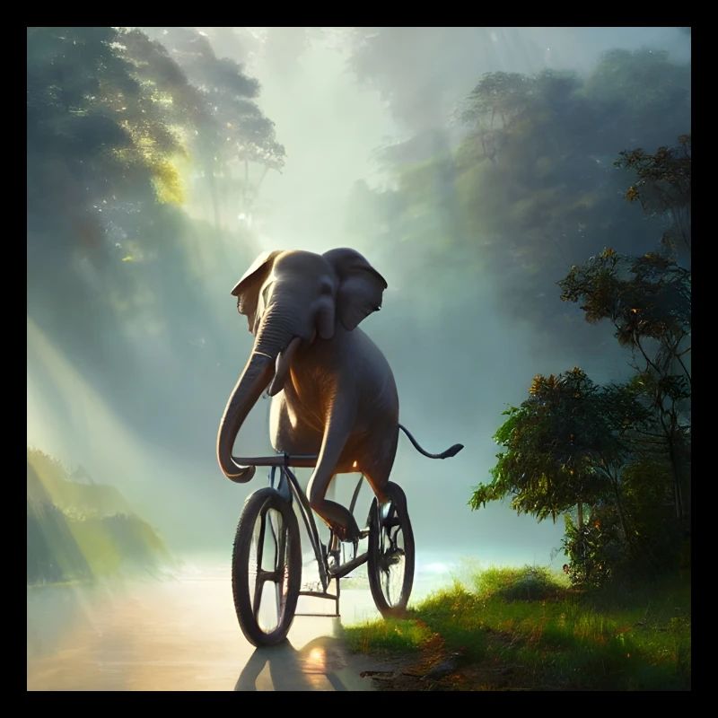 Eléphant à vélo