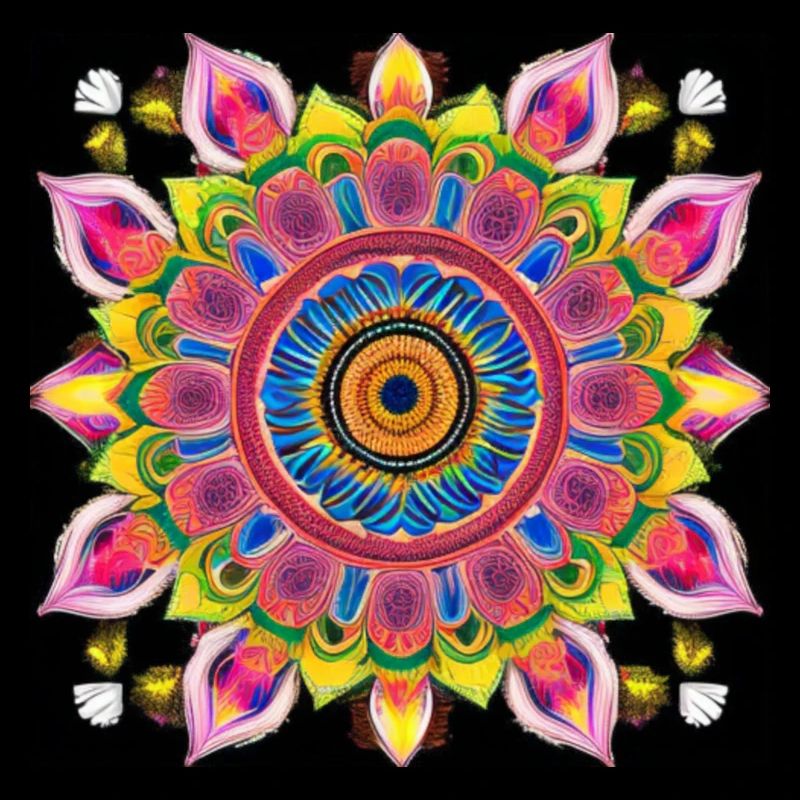 Botanical Mandala Ölgemälde