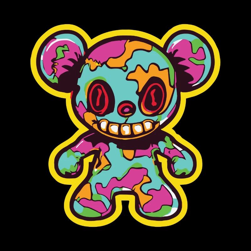 Funny Horror Scary Bear Halloween Phantom Bear