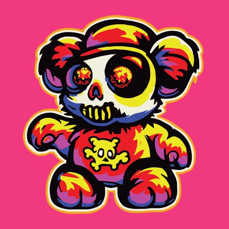 Horror Scary Bear Halloween Count Fluffy