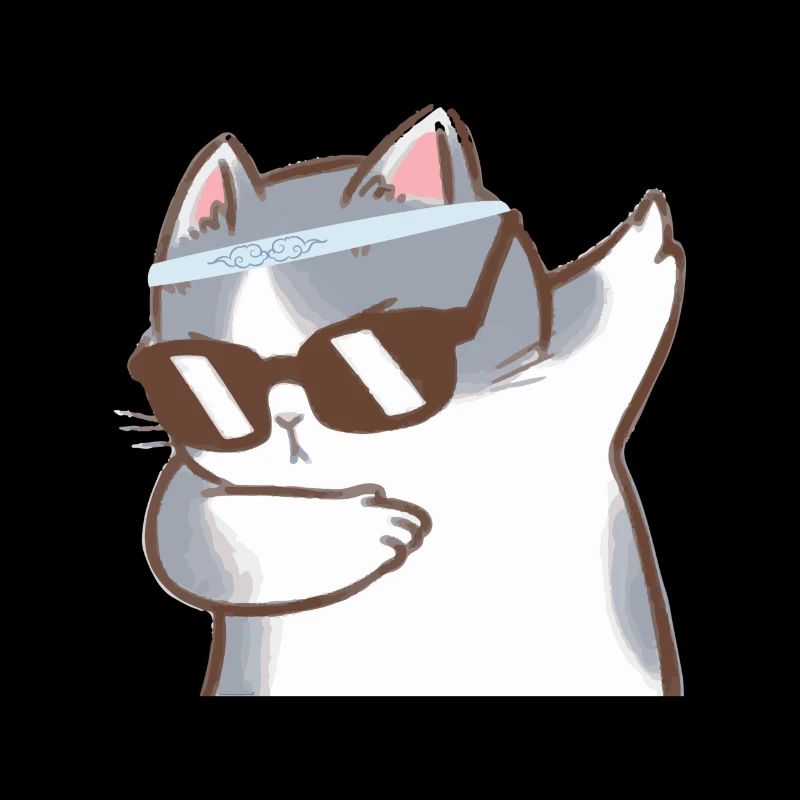 Katze mit Dab