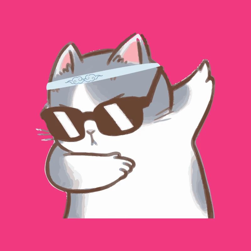 Katze mit Dab