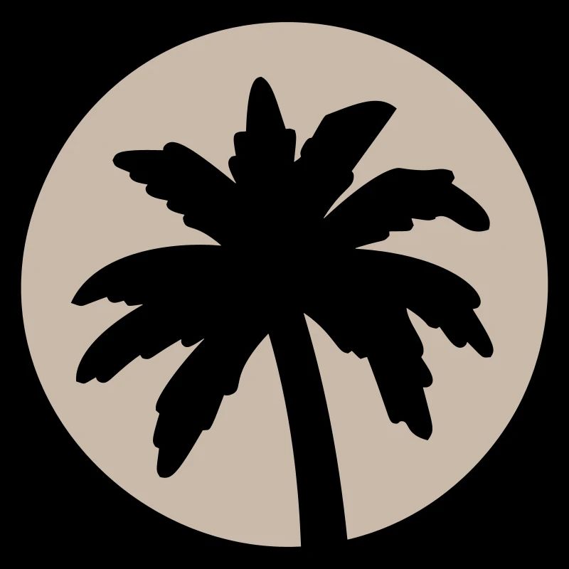 Palm tree in a circle