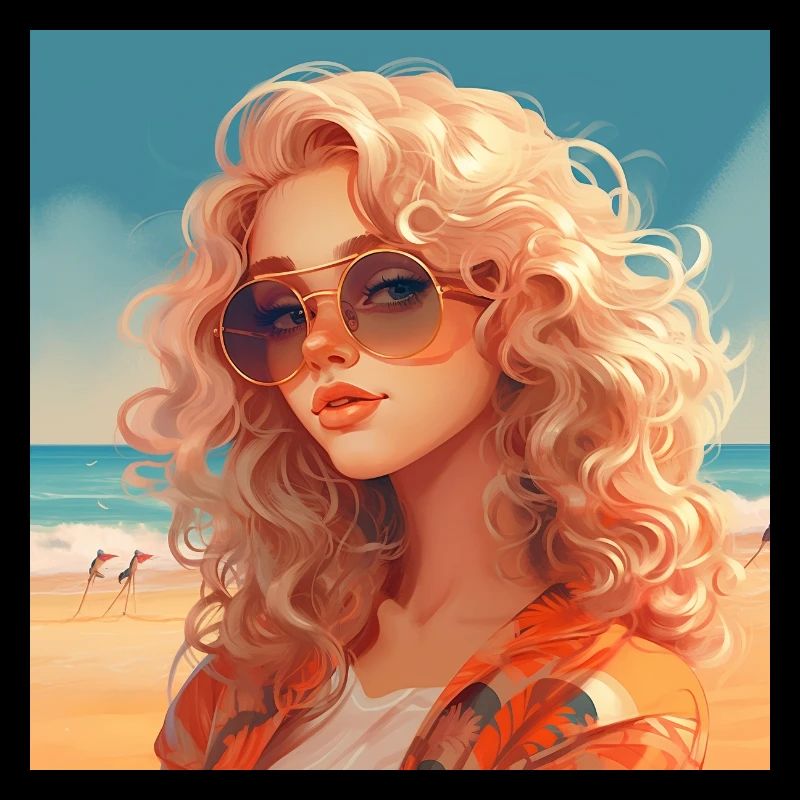 Blondes Mädchen am Strand