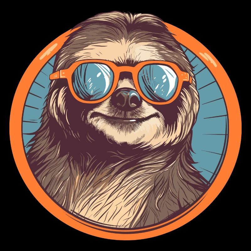 Faultier mit Sonnenbrille, Lazybones, Slowpoke