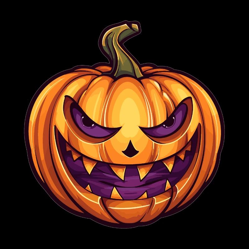 Grinning Halloween Pumpkin Clipart