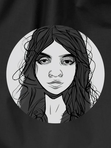 B/W Woman Face Abstract