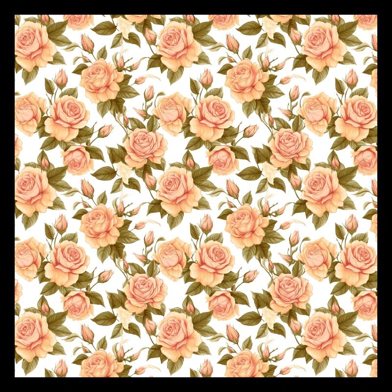 Roses Seamless Pattern Beautiful Elegant Aesthetic