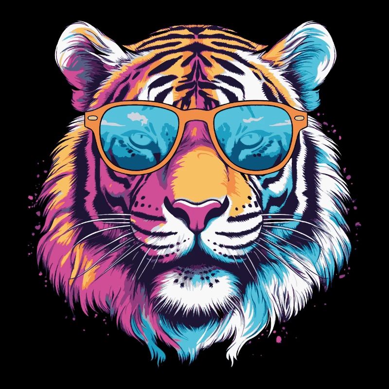 Tiger mit Sonnenbrille
