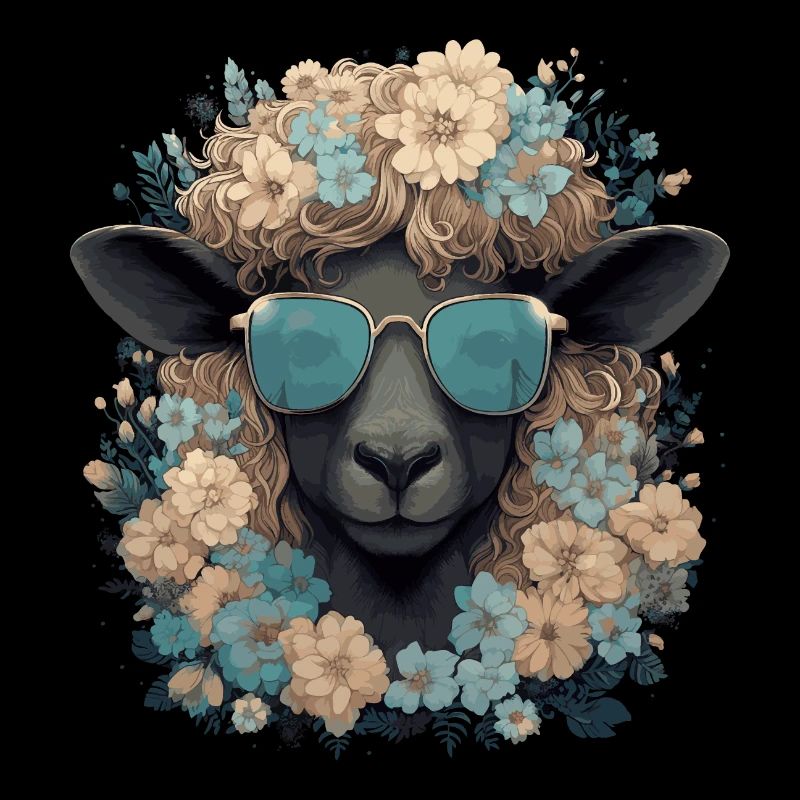Sheep with sunglasses