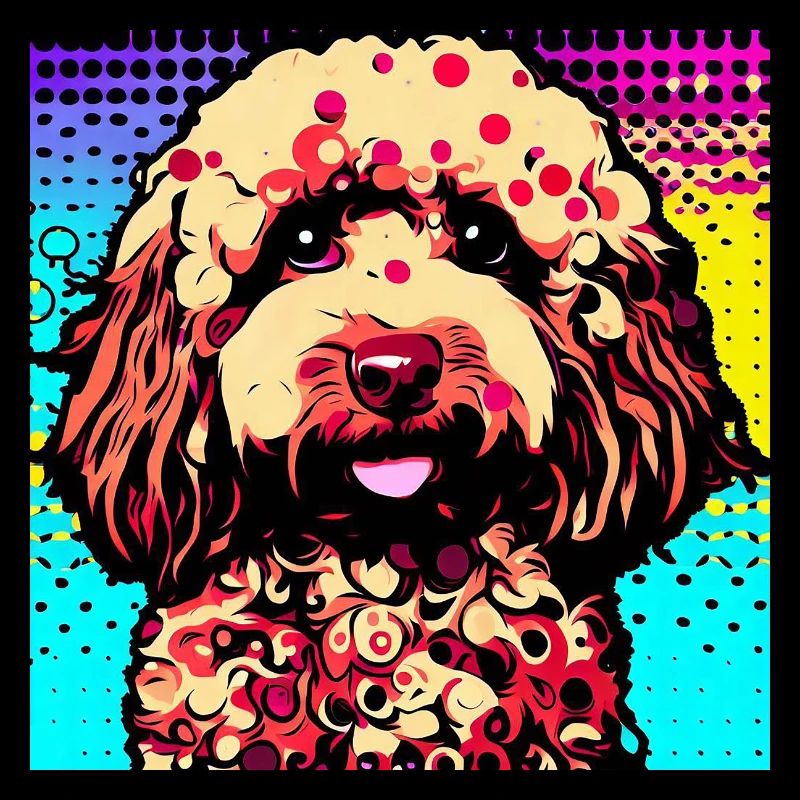 Poodle Cross Pop Art