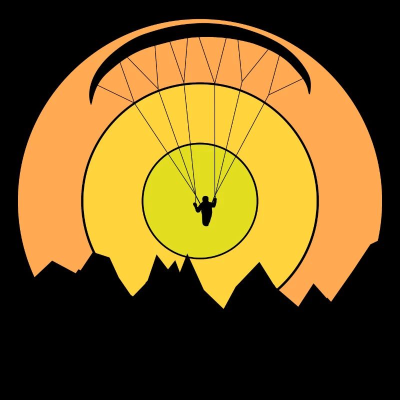 Paragliding in the sunset