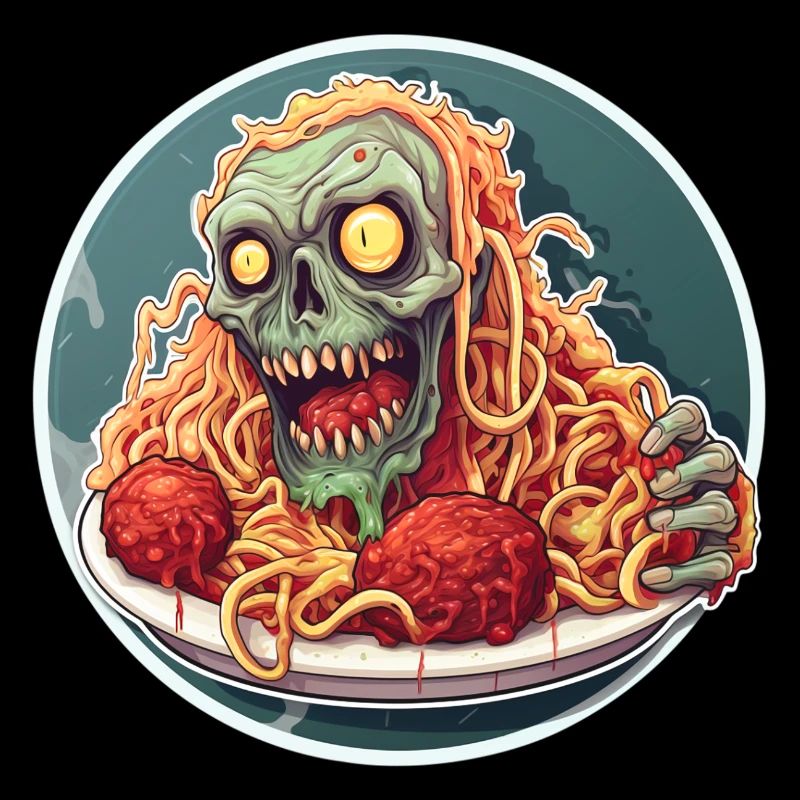Une pâte effrayante avec Zombie à Halloween