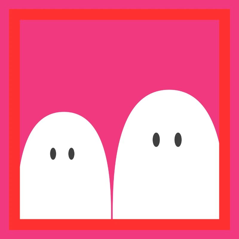 Ghost in a red frame