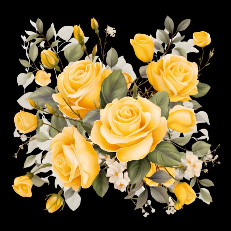 Un bouquet de fleurs jaune