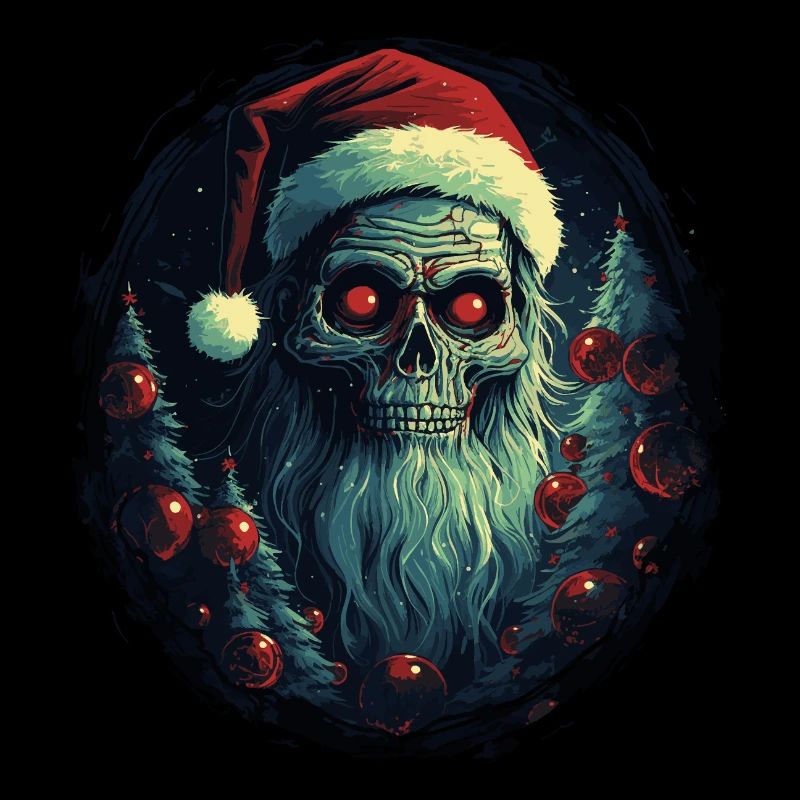 Zombie with Santa hat