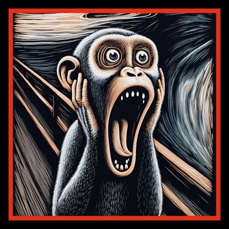 Monkey Scream Munch No Frame