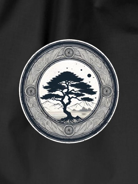 Black Bonsai Zen Mountains