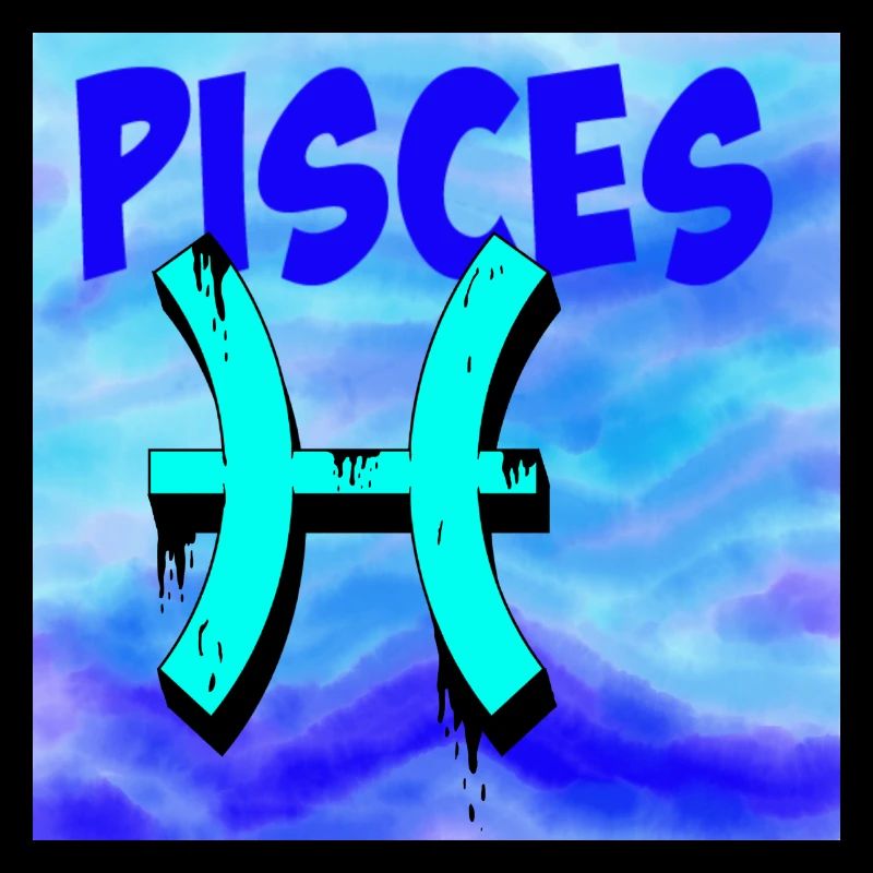 Zodiac graffiti style Pisces