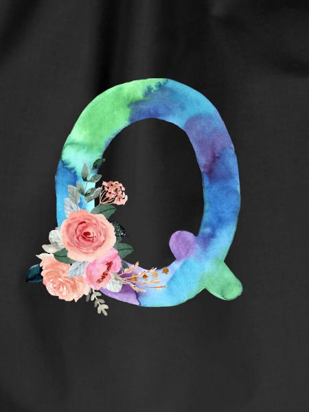 Letter q watercolour