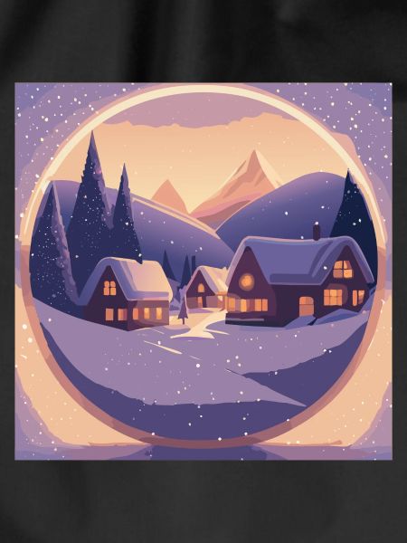 Village in snow globe