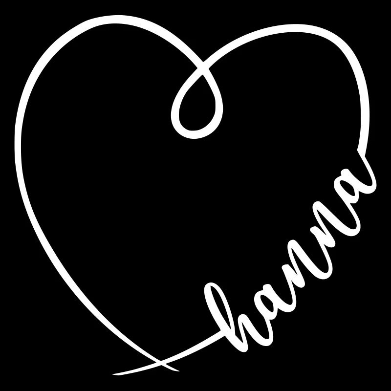 Hanna Name Calligraphy Heart
