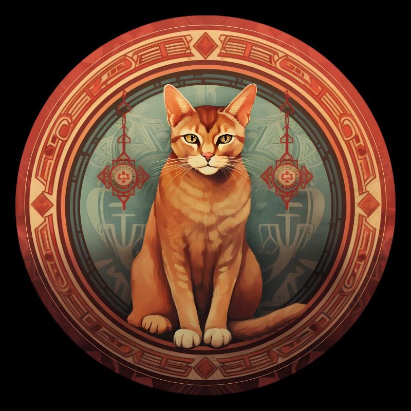 Abessinische Katze Boho Elemente, Liebeskatzen