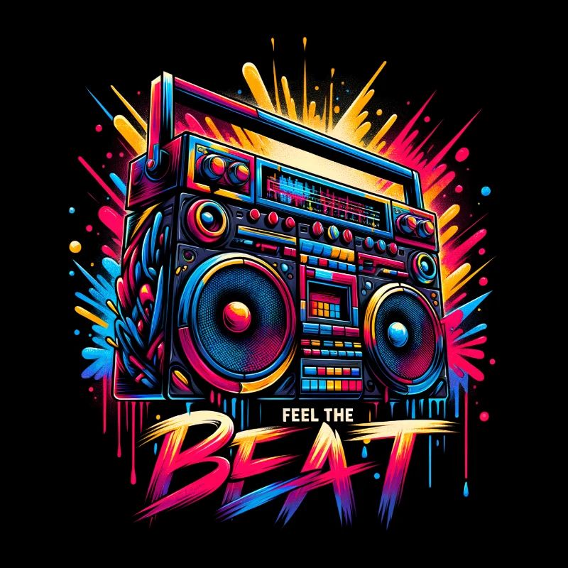 Graffiti Boombox Delight