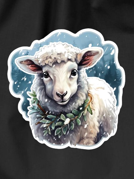 Lamb in the snow