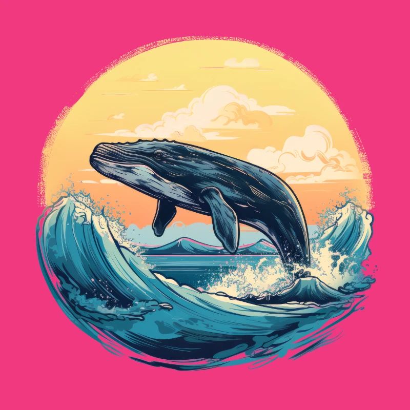 Sunset whale