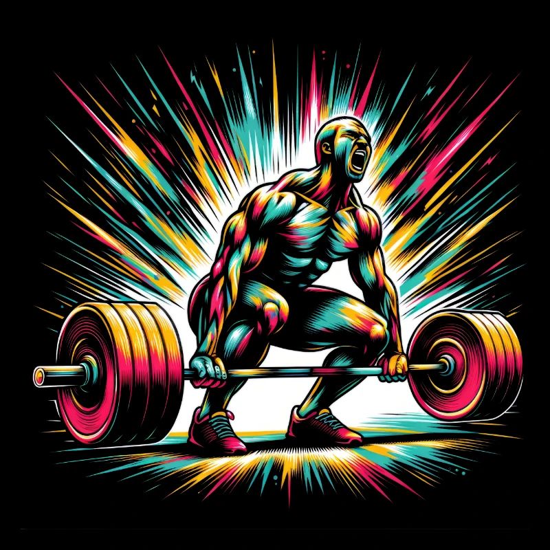Powerlifting Energie: Kunst-Explosion