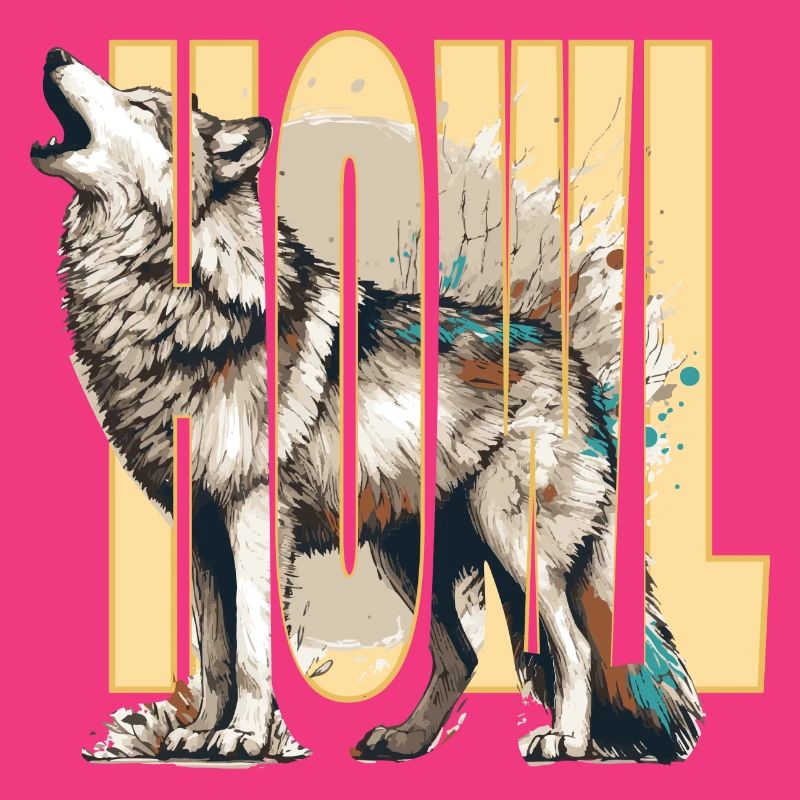 Heulender Wolf