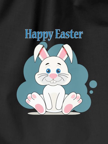 Happy white easter bunny