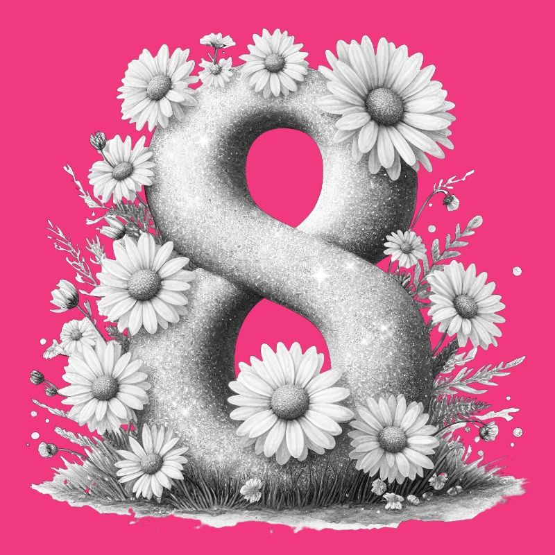 No. 8 eit digital background number vector sign tal