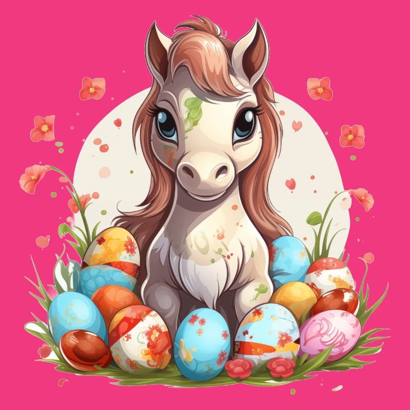 Easter eggs with bangs