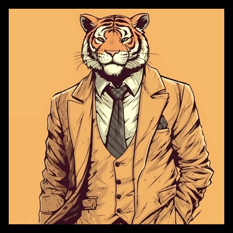 Tiger in a suit